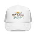 Sun-Kissed & Spirit-Led™ Coastal Christian Trucker Hat | Boutique Faith Snapback | Women's Beach Hat | Still Blessed Co.
