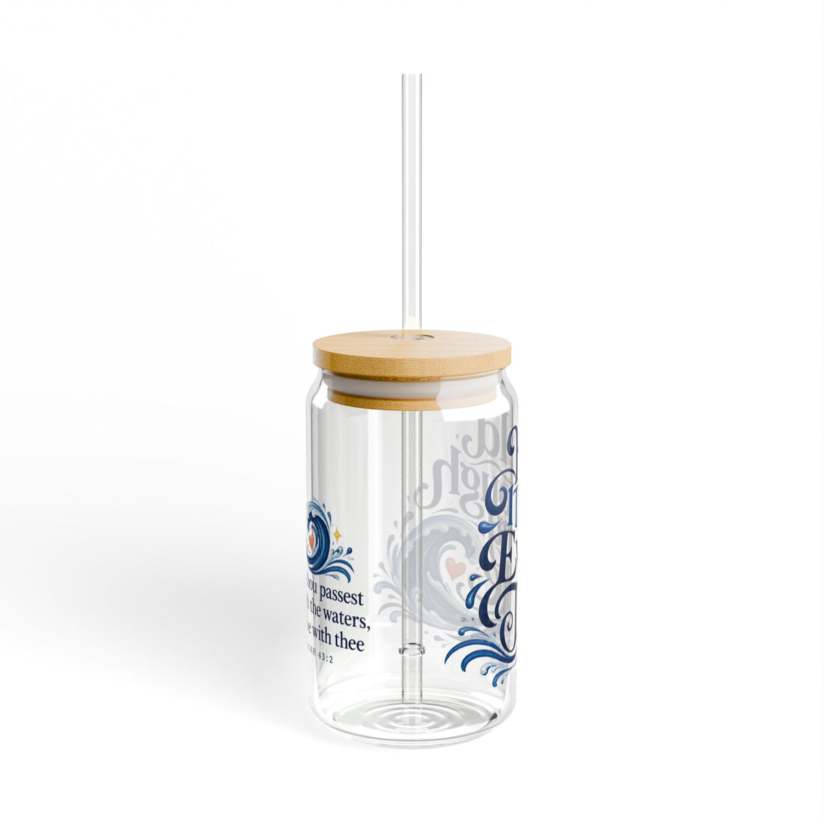 Held Through Every Tide | Coastal Faith Glass Sipper · 16 oz