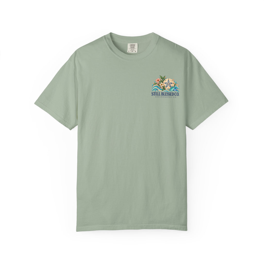God's Timing, Not Mine Comfort Colors® T-Shirt | Christian Coastal Shirt | Faith-Based Beach Tee | Ecclesiastes 3:11 | Still Blessed Co.