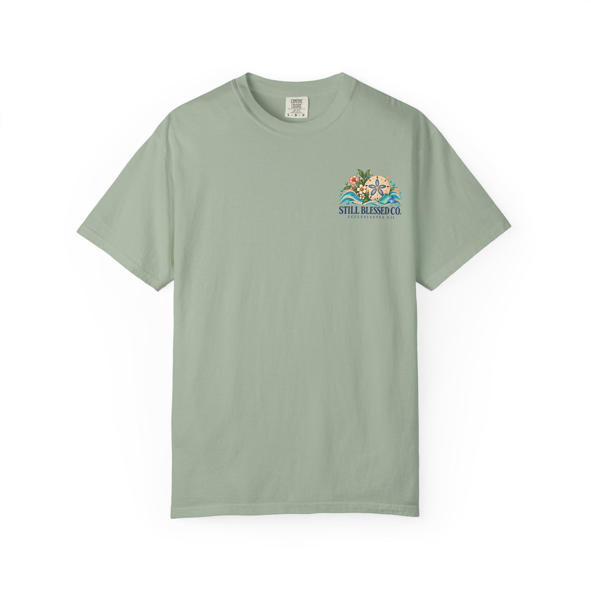 God's Timing, Not Mine Comfort Colors® T-Shirt | Christian Coastal Shirt | Faith-Based Beach Tee | Ecclesiastes 3:11 | Still Blessed Co.