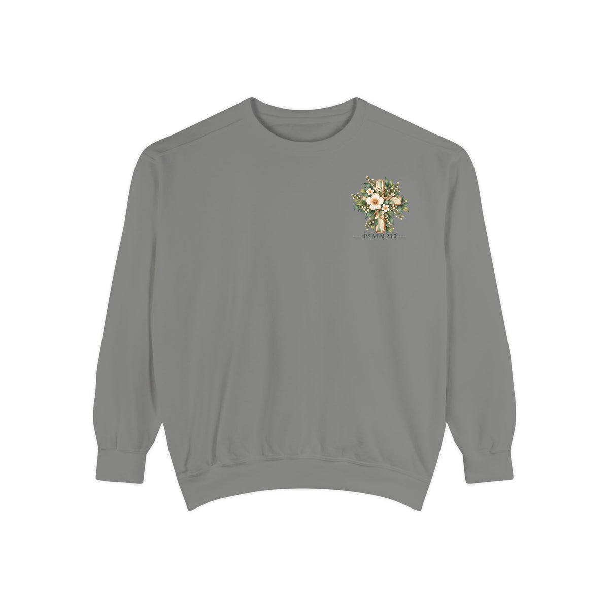 He Restores My Soul Sweatshirt | Psalm 23:3 Christian Crewneck | Botanical Faith Sweatshirt | Christian Gift for Women