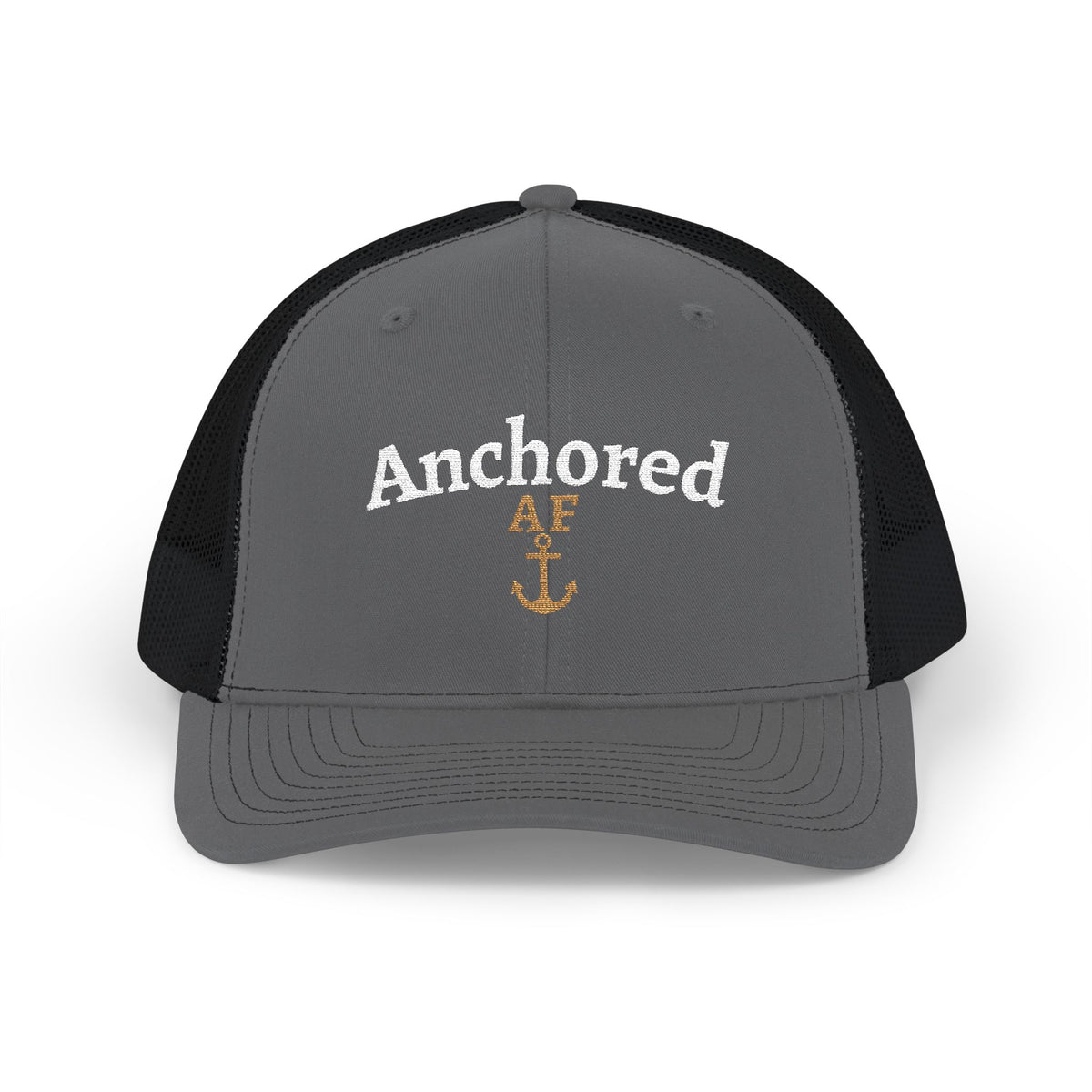 Anchored AF Embroidered Hat | Richardson 112 Trucker | Coastal Faith Cap | Christian Boutique Hat