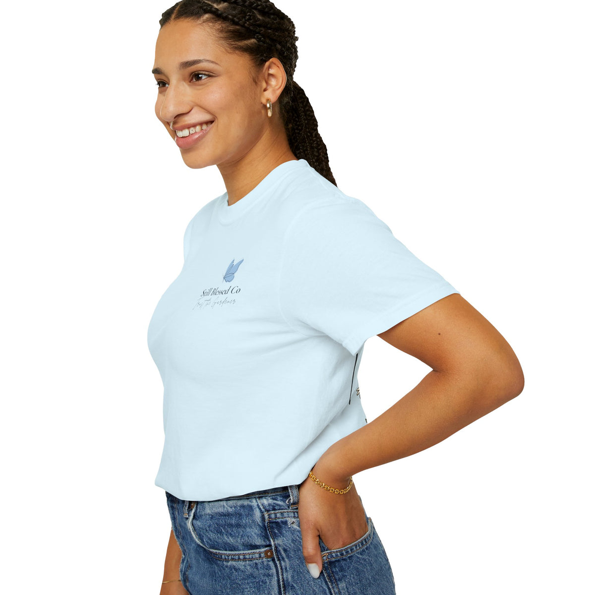 Blooming in God’s Timing Comfort Colors® Tee | Christian Floral Front & Back Shirt | Faith-Inspired Gift for Her