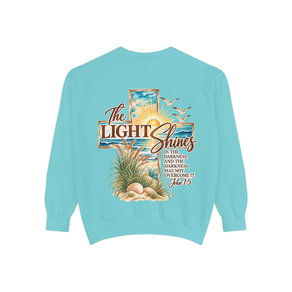 The Light Shines | John 1:5 Coastal Christian Crewneck