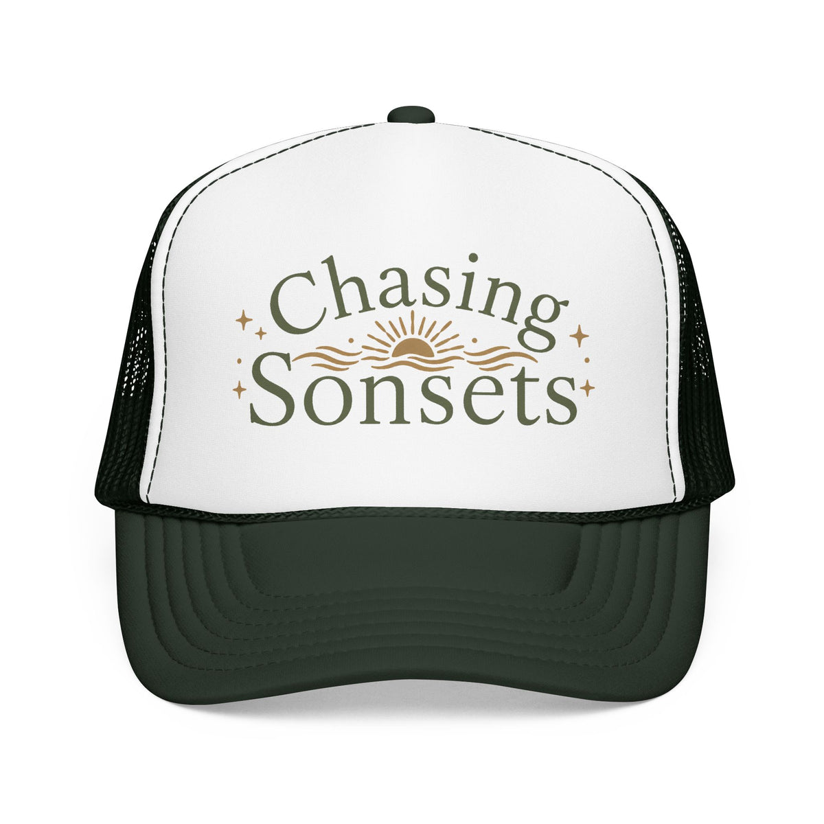 Chasing Sonsets™ Coastal Christian Trucker Hat | Women's Boutique Faith Snapback | Beach Lifestyle Hat | Still Blessed Co.