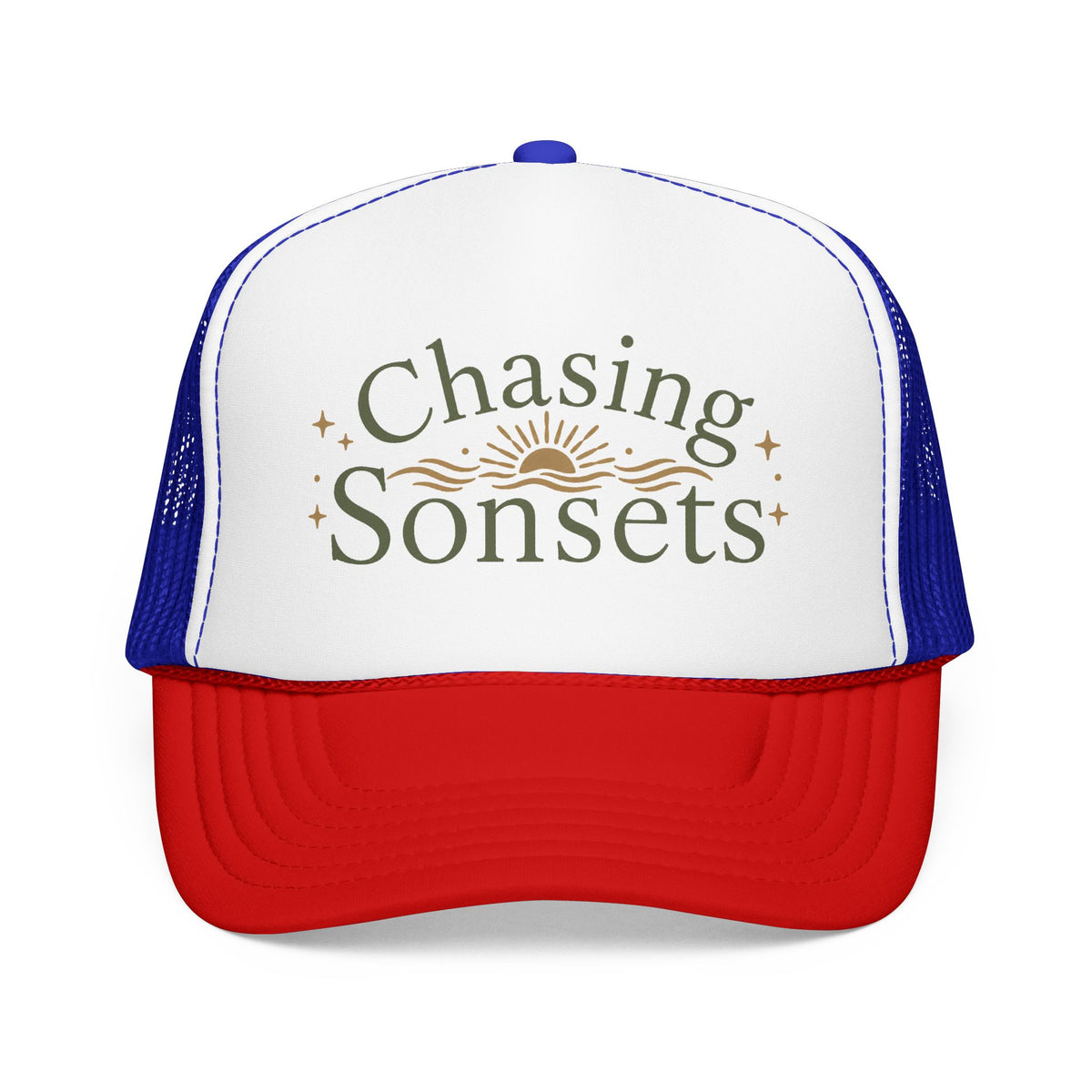 Chasing Sonsets™ Coastal Christian Trucker Hat | Women's Boutique Faith Snapback | Beach Lifestyle Hat | Still Blessed Co.