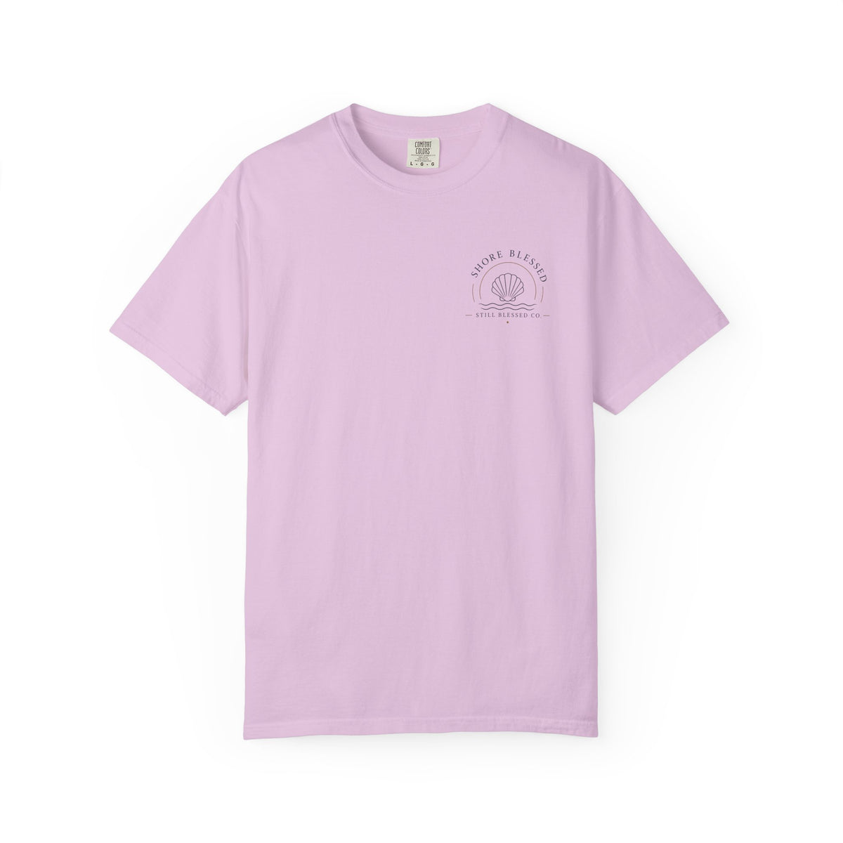Shore Blessed Comfort Colors® Christian T-Shirt | Coastal Faith Shirt | Beach Christian Tee | Surf Inspired Bible Shirt | Still Blessed Co.