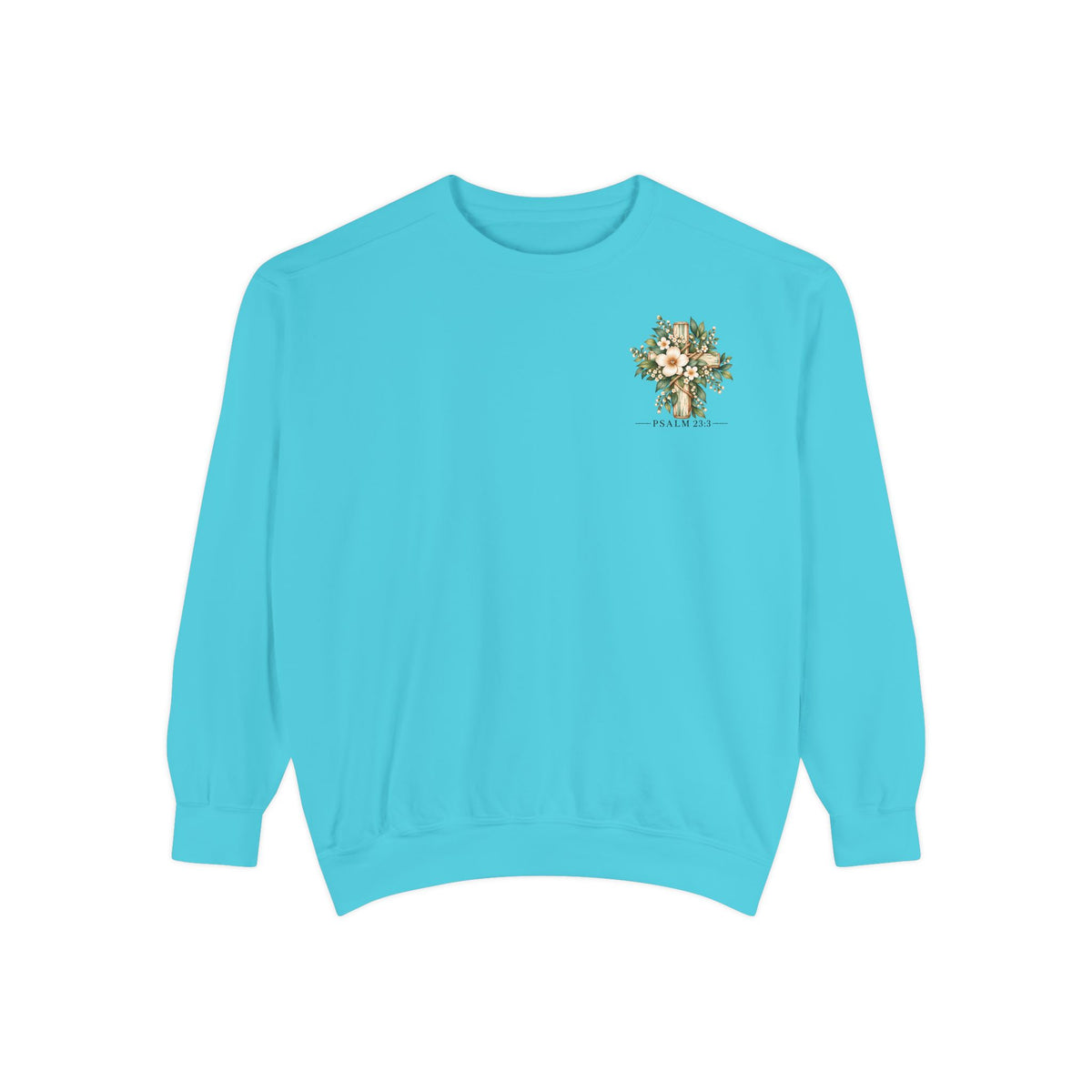 He Restores My Soul Sweatshirt | Psalm 23:3 Christian Crewneck | Botanical Faith Sweatshirt | Christian Gift for Women
