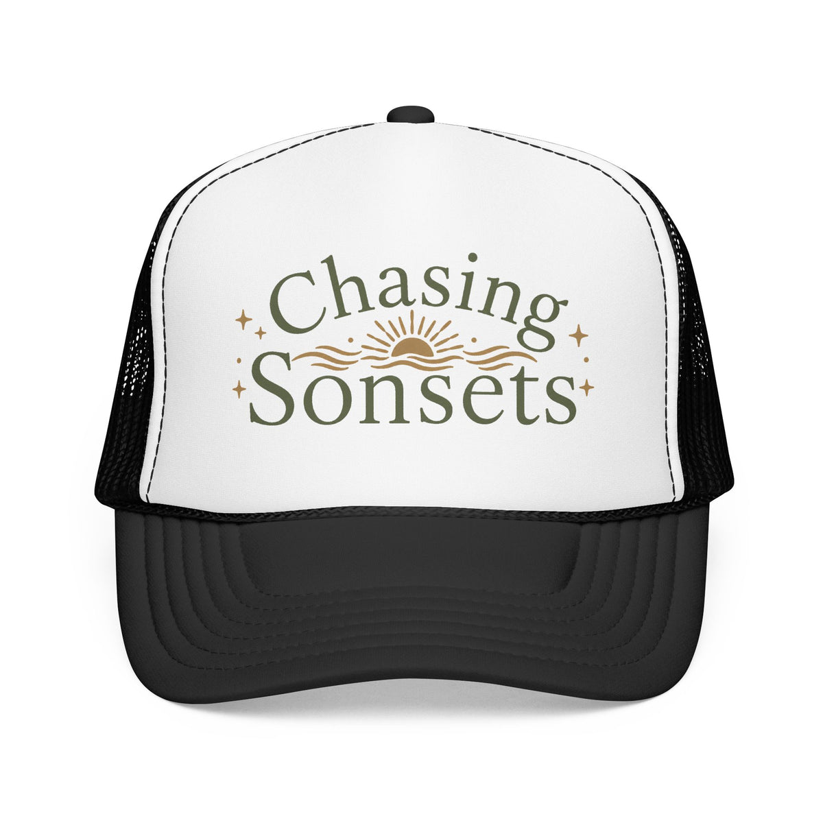 Chasing Sonsets™ Coastal Christian Trucker Hat | Women's Boutique Faith Snapback | Beach Lifestyle Hat | Still Blessed Co.