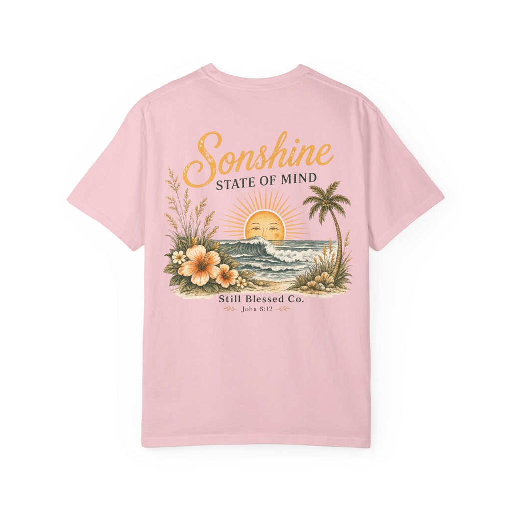 Sonshine State of Mind Comfort Colors® Tee | Coastal Christian Graphic Shirt | John 8:12 | Still Blessed Co.