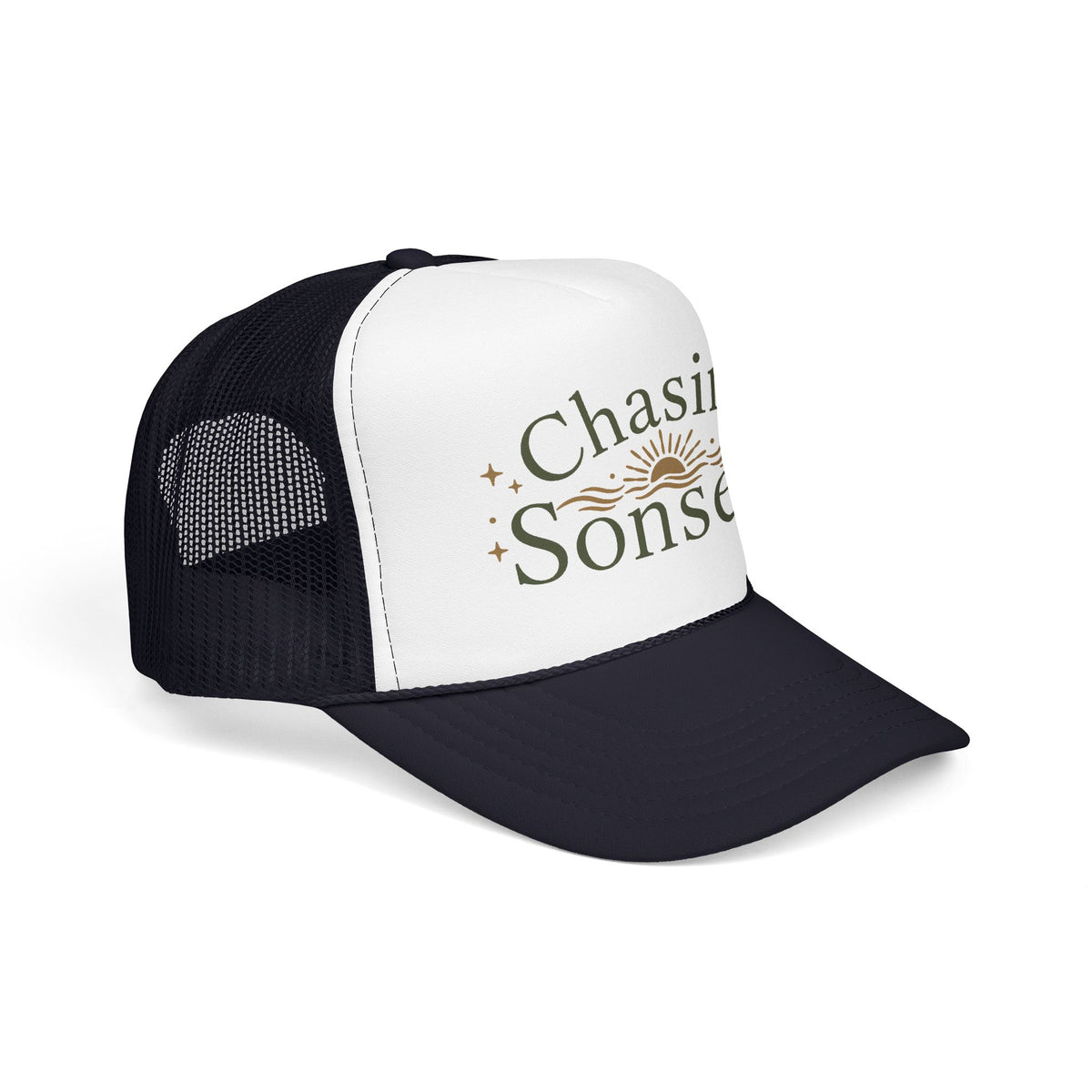 Chasing Sonsets™ Coastal Christian Trucker Hat | Women's Boutique Faith Snapback | Beach Lifestyle Hat | Still Blessed Co.