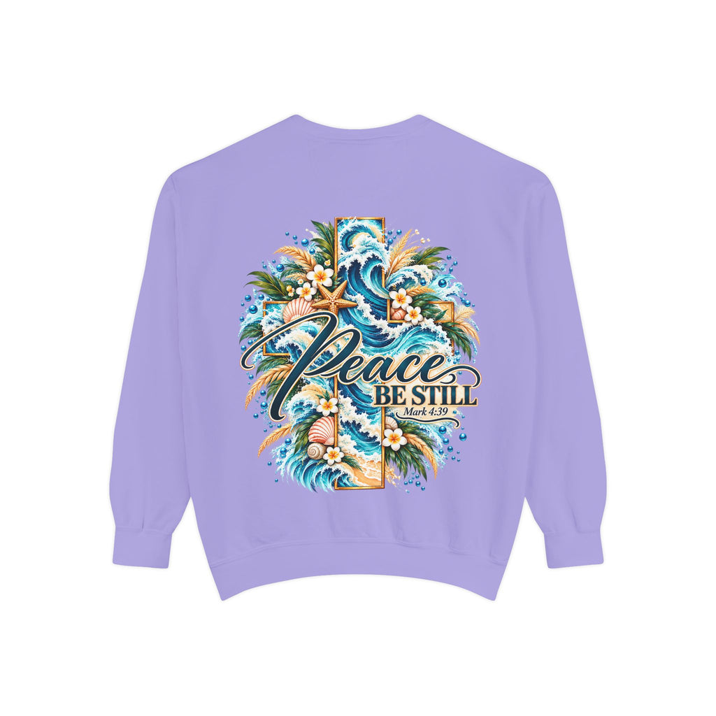 Peace, Be Still | Mark 4:39 Coastal Christian Crewneck