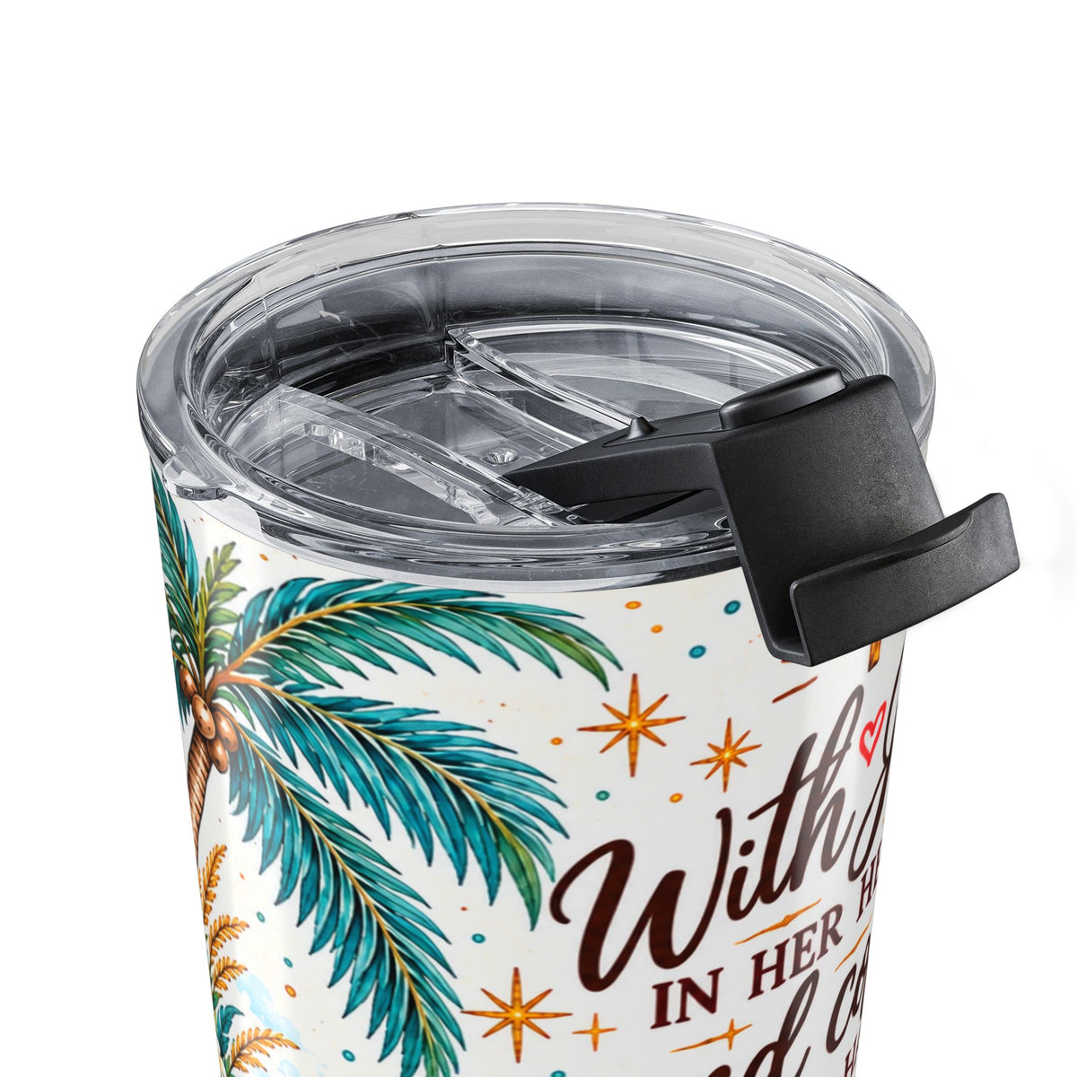 With Jesus, She Is Unstoppable 20 oz Coastal Tumbler