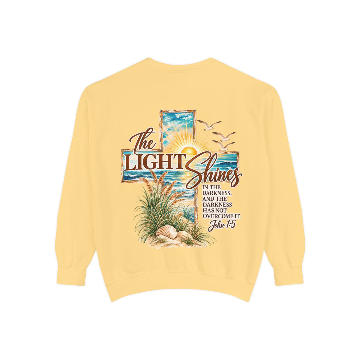 The Light Shines | John 1:5 Coastal Christian Crewneck