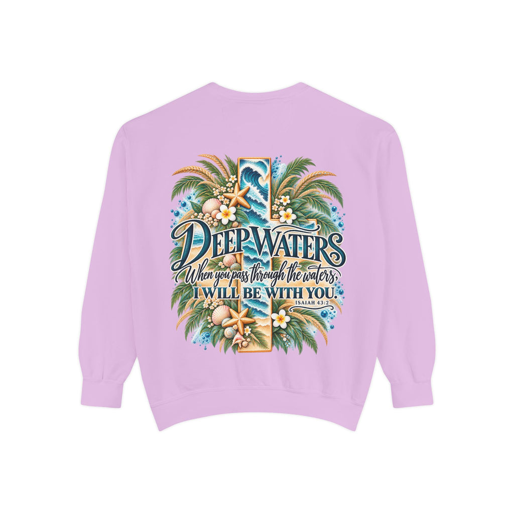Deep Waters | Isaiah 43:2 Coastal Faith Crewneck