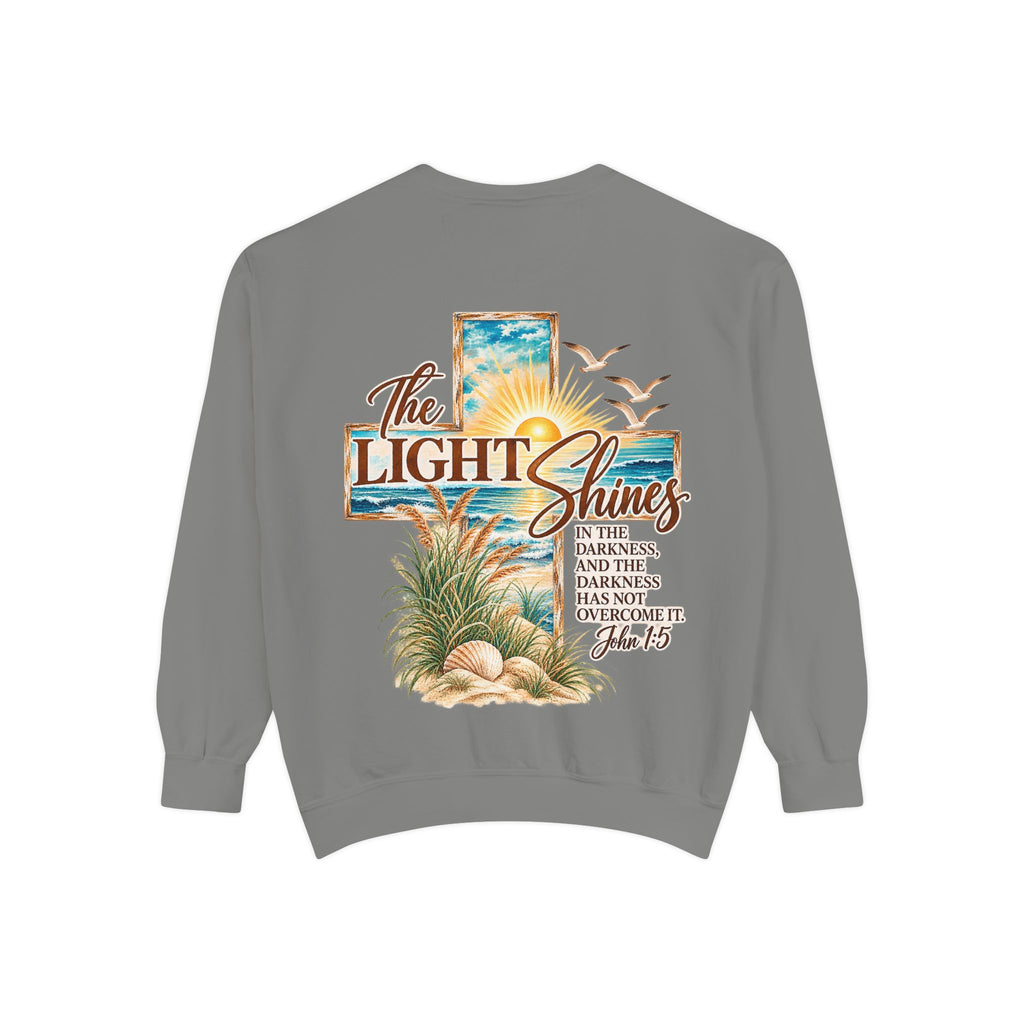 The Light Shines | John 1:5 Coastal Christian Crewneck