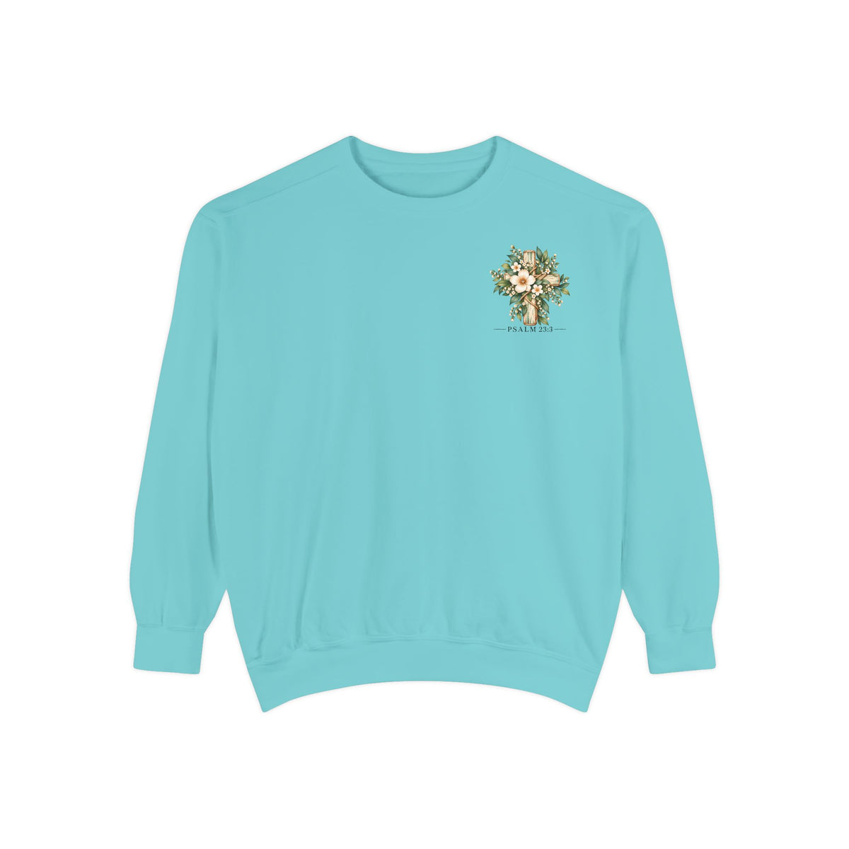 He Restores My Soul Sweatshirt | Psalm 23:3 Christian Crewneck | Botanical Faith Sweatshirt | Christian Gift for Women