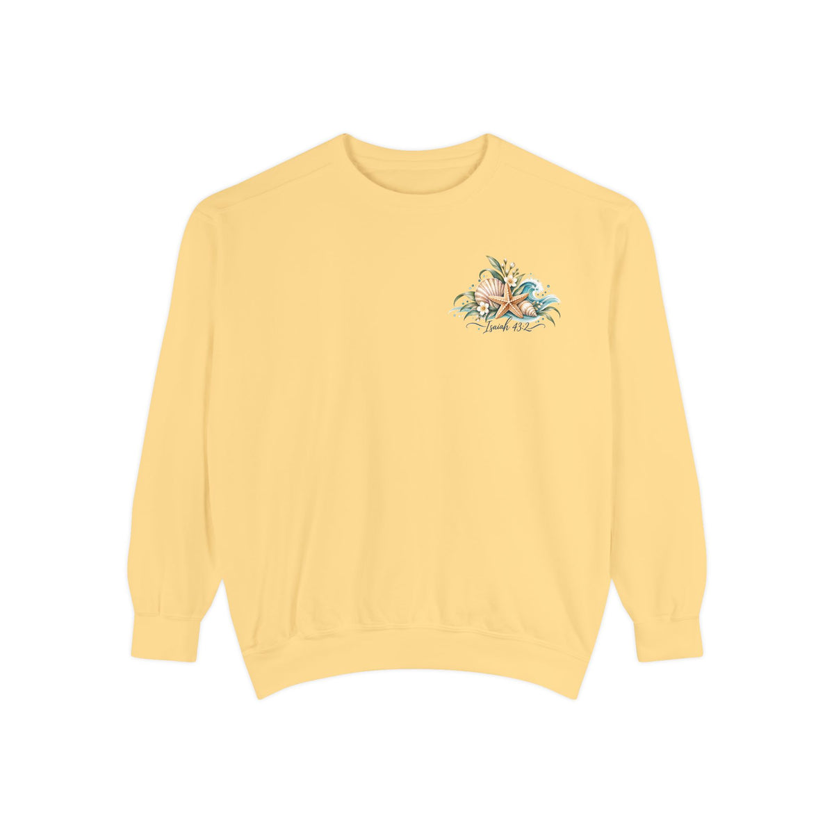 Deep Waters | Isaiah 43:2 Coastal Faith Crewneck