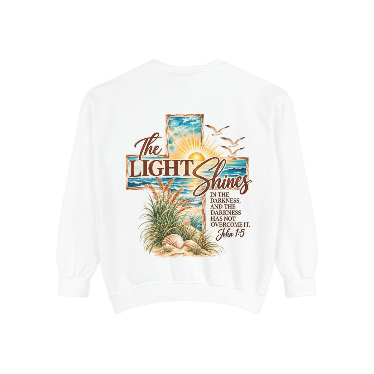 The Light Shines | John 1:5 Coastal Christian Crewneck