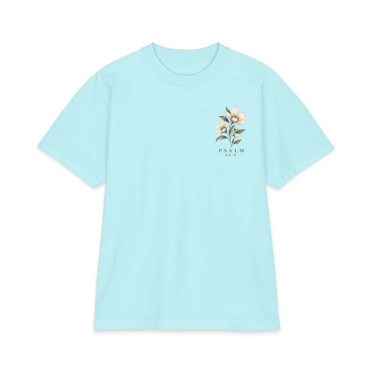 God Is Within Her Shirt | Psalm 46:5 Botanical Oversized Christian Tee