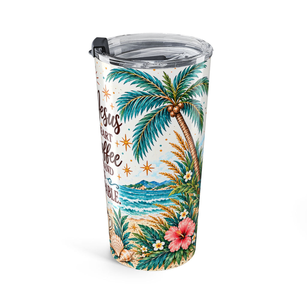 With Jesus, She Is Unstoppable 20 oz Coastal Tumbler