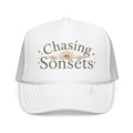 Chasing Sonsets™ Coastal Christian Trucker Hat | Women's Boutique Faith Snapback | Beach Lifestyle Hat | Still Blessed Co.
