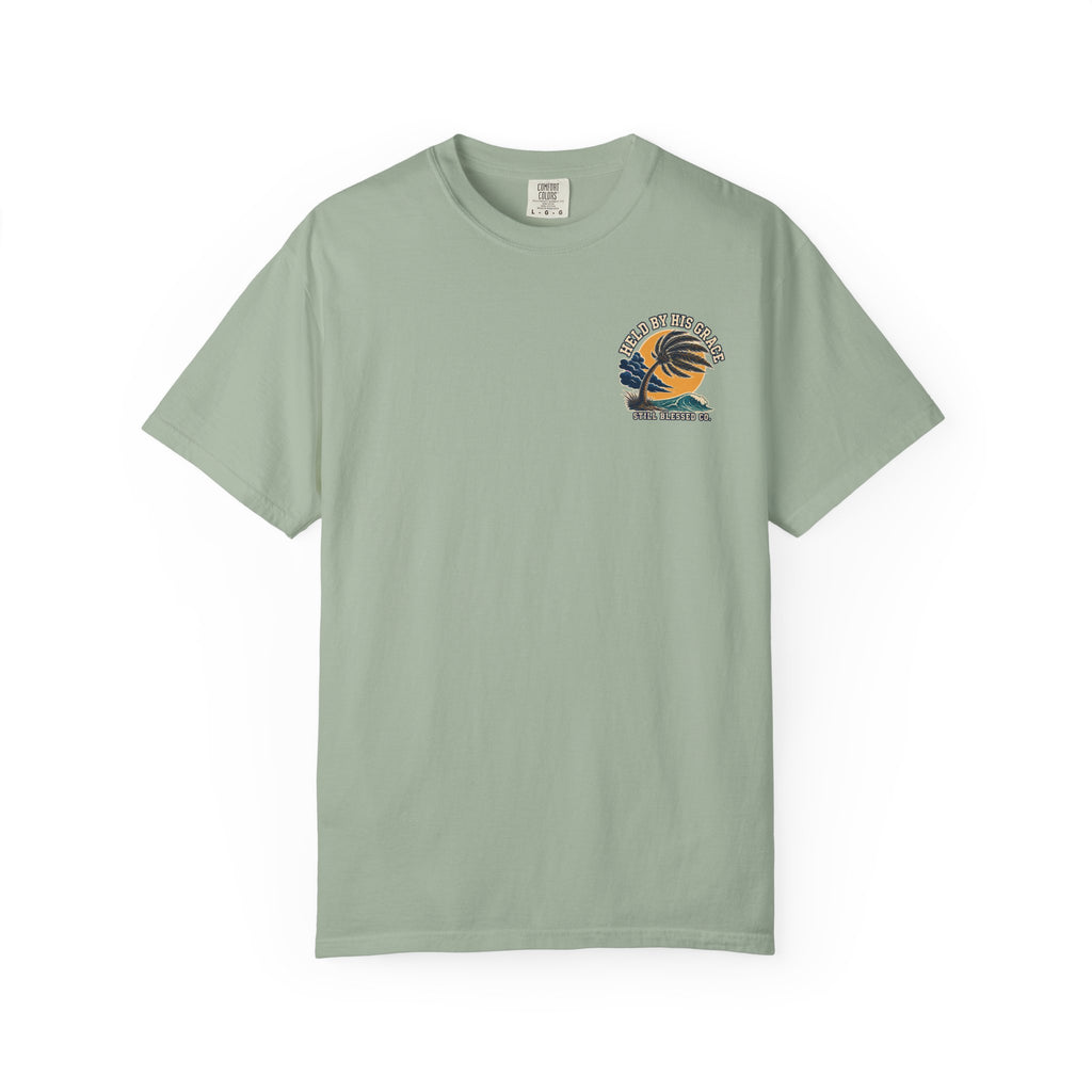 Bent by the Storm, Held by His Grace Comfort Colors® Tee | Coastal Christian Shirt | Women’s Faith Graphic T-Shirt