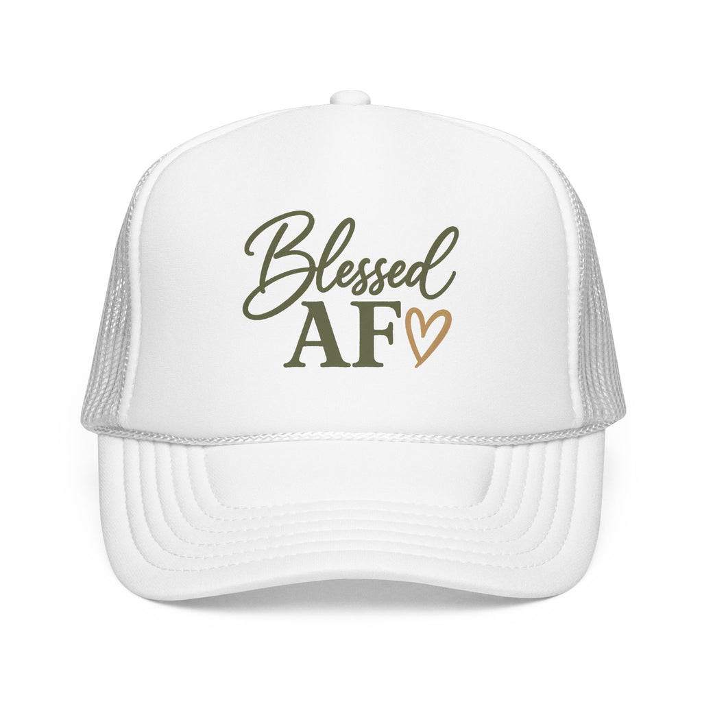 Blessed AF™ Women's Trucker Hat | Boutique Christian Snapback | Coastal Faith Hat | Still Blessed Co.  AF = Abundantly Favored ✨