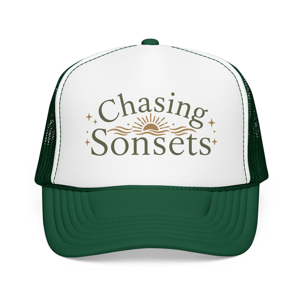 Chasing Sonsets™ Coastal Christian Trucker Hat | Women's Boutique Faith Snapback | Beach Lifestyle Hat | Still Blessed Co.