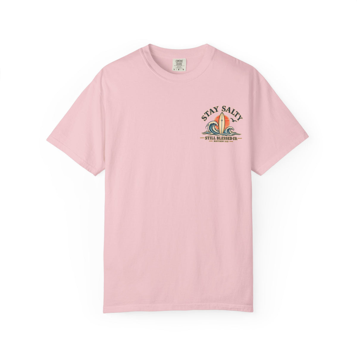 Stay Salty Comfort Colors® T-Shirt | Coastal Christian Beach Tee | Matthew 5:13–16 | Faith-Based Summer Shirt | Still Blessed Co.