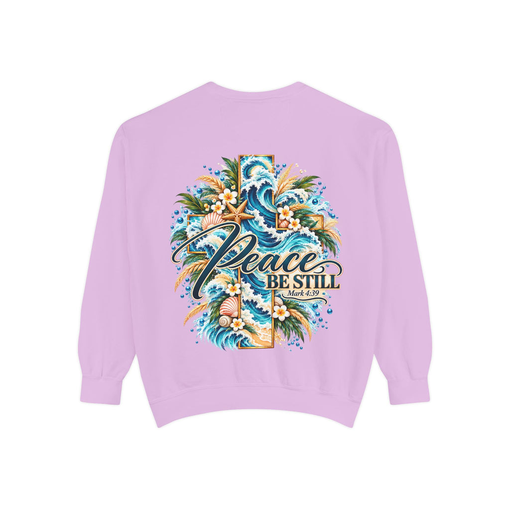 Peace, Be Still | Mark 4:39 Coastal Christian Crewneck