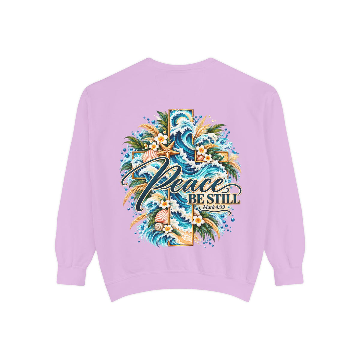 Peace, Be Still | Mark 4:39 Coastal Christian Crewneck